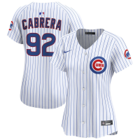Women's Chicago Cubs #92 Génesis Cabrera White Home Limited Player Jersey