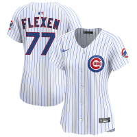 Women's Chicago Cubs #77 Chris Flexen White Home Limited Player Jersey