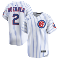 Men's Chicago Cubs #2 Nico Hoerner White Home Limited Player Jersey