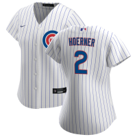 Women's Chicago Cubs #2 Nico Hoerner White Home Replica Player Jersey Women's Chicago Cubs #2 Nico Hoerner White Home Replica Player Jersey