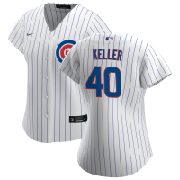 Women's Chicago Cubs #40 Brad Keller White Home Replica Player Jersey Women's Chicago Cubs #40 Brad Keller White Home Replica Player Jersey