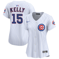 Women's Chicago Cubs #15 Carson Kelly White Home Limited Player Jersey