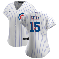 Women's Chicago Cubs #15 Carson Kelly White Home Replica Player Jersey