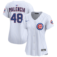 Women's Chicago Cubs #48 Daniel Palencia White Home Limited Player Jersey Women's Chicago Cubs #48 Daniel Palencia White Home Limited Player Jersey