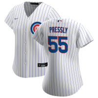 Women's Chicago Cubs #55 Ryan Pressly White Home Replica Player Jersey Women's Chicago Cubs #55 Ryan Pressly White Home Replica Player Jersey
