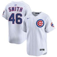 Men's Chicago Cubs #46 Lee Smith White Home Limited Retired Player Jersey