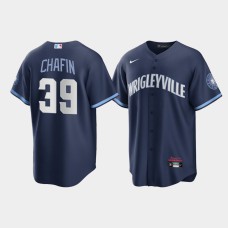 Men's Chicago Cubs Andrew Chafin #39 Navy 2021 City Connect Replica Jersey