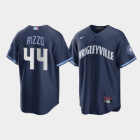 Men's Chicago Cubs Anthony Rizzo Navy 2021 City Connect Replica Jersey