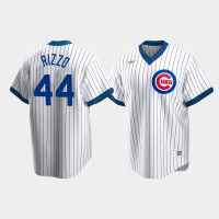 Men's Chicago Cubs #44 Anthony Rizzo Cooperstown Collection Home Nike White Jersey