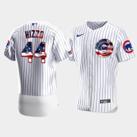 Men's Chicago Cubs #44 Anthony Rizzo White 4th of July 2020 Stars & Stripes Jersey Men's Chicago Cubs #44 Anthony Rizzo White 4th of July 2020 Stars & Stripes Jersey