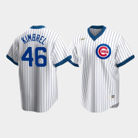 Men's Chicago Cubs #46 Craig Kimbrel Cooperstown Collection Home Nike White Jersey Men's Chicago Cubs #46 Craig Kimbrel Cooperstown Collection Home Nike White Jersey