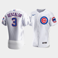 Men's Chicago Cubs #3 Daniel Descalso White Authentic Nike Jersey Men's Chicago Cubs #3 Daniel Descalso White Authentic Nike Jersey