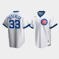 Men's Chicago Cubs #33 Daniel Descalso Cooperstown Collection Home Nike White Jersey Men's Chicago Cubs #33 Daniel Descalso Cooperstown Collection Home Nike White Jersey