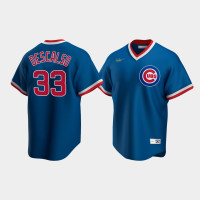 Men's Chicago Cubs #33 Daniel Descalso Cooperstown Collection Road Nike Royal Jersey