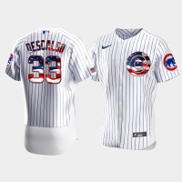 Men's Chicago Cubs #33 Daniel Descalso White 4th of July 2020 Stars & Stripes Jersey Men's Chicago Cubs #33 Daniel Descalso White 4th of July 2020 Stars & Stripes Jersey