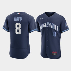 Men's Chicago Cubs Ian Happ #8 Navy 2021 City Connect Authentic Jersey Men's Chicago Cubs Ian Happ #8 Navy 2021 City Connect Authentic Jersey
