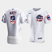 Men's Chicago Cubs #8 Ian Happ White 4th of July 2020 Stars & Stripes Jersey Men's Chicago Cubs #8 Ian Happ White 4th of July 2020 Stars & Stripes Jersey