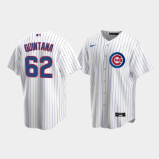 Men's Chicago Cubs #62 Jose Quintana White Replica Nike Home Jersey