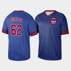 Men's Chicago Cubs Jose Quintana #62 Royal Cooperstown Collection V-Neck Legend Jersey