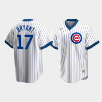 Men's Chicago Cubs #17 Kris Bryant Cooperstown Collection Home Nike White Jersey Men's Chicago Cubs #17 Kris Bryant Cooperstown Collection Home Nike White Jersey