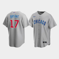 Men's Chicago Cubs #17 Kris Bryant Gray Replica Nike Road Jersey Men's Chicago Cubs #17 Kris Bryant Gray Replica Nike Road Jersey