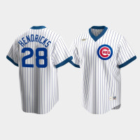 Men's Chicago Cubs #28 Kyle Hendricks Cooperstown Collection Home Nike White Jersey