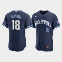 Men's Chicago Cubs Ryan Tepera Navy 2021 City Connect Authentic Jersey