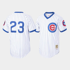 Men's Chicago Cubs #23 Ryne Sandberg Cooperstown Collection Authentic Mitchell & Ness White Jersey Men's Chicago Cubs #23 Ryne Sandberg Cooperstown Collection Authentic Mitchell & Ness White Jersey