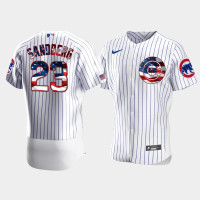 Men's Chicago Cubs #23 Ryne Sandberg White 4th of July 2020 Stars & Stripes Jersey Men's Chicago Cubs #23 Ryne Sandberg White 4th of July 2020 Stars & Stripes Jersey