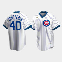 Men's Chicago Cubs #40 Willson Contreras Cooperstown Collection Home Nike White Jersey Men's Chicago Cubs #40 Willson Contreras Cooperstown Collection Home Nike White Jersey