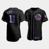 Men's Chicago Cubs Yu Darvish Black Iridescent Logo Authentic Holographic Limited Jersey Men's Chicago Cubs Yu Darvish Black Iridescent Logo Authentic Holographic Limited Jersey