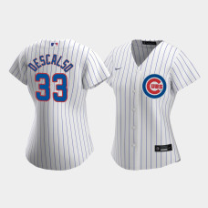 Women's Chicago Cubs Daniel Descalso #33 White Replica Nike 2020 Home Jersey