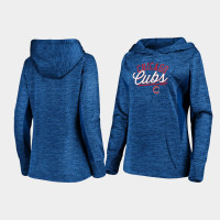Women's Chicago Cubs Simplicity Heathered Royal Pullover Majestic Hoodie