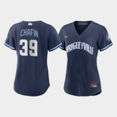 Women Chicago Cubs Andrew Chafin #39 Navy 2021 City Connect Replica Jersey