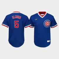 Youth Chicago Cubs #5 Albert Almora Jr Cooperstown Collection Road Nike Royal Jersey