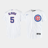 Youth Chicago Cubs Albert Almora Jr. #5 White Replica Nike Home Jersey