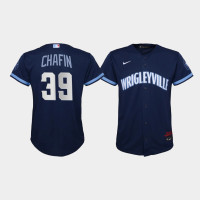 Youth Chicago Cubs Andrew Chafin #39 Navy 2021 City Connect Replica Jersey