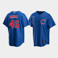 Youth Chicago Cubs #46 Craig Kimbrel Replica Alternate Royal Jersey