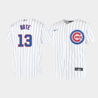 Youth Chicago Cubs David Bote #13 White Replica Nike Home Jersey