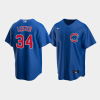 Youth Chicago Cubs #34 Jon Lester Replica Alternate Royal Jersey