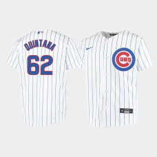 Youth Chicago Cubs Jose Quintana #62 White Replica Nike Home Jersey