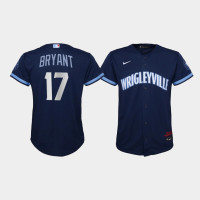 Youth Chicago Cubs Kris Bryant #17 Navy 2021 City Connect Replica Jersey Youth Chicago Cubs Kris Bryant #17 Navy 2021 City Connect Replica Jersey